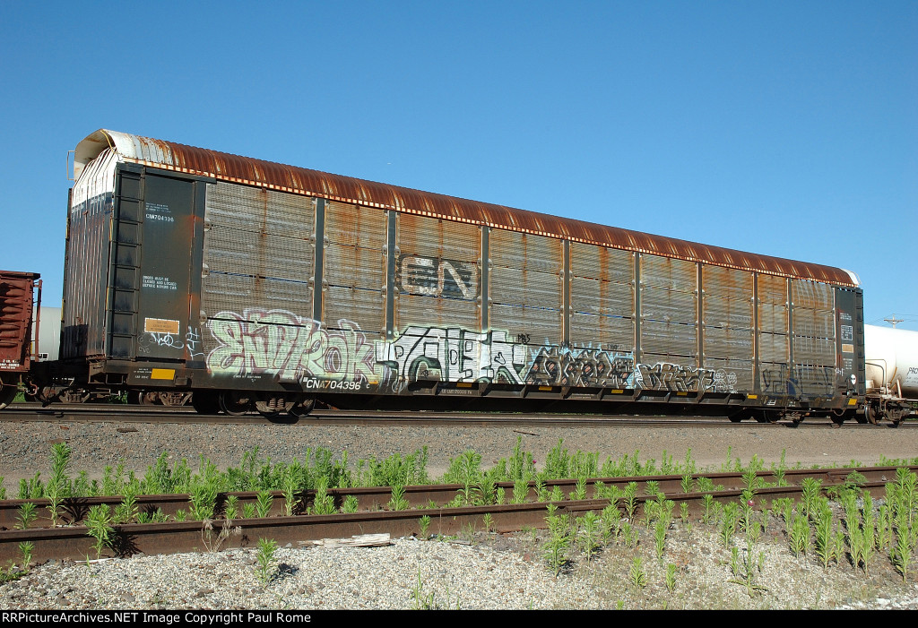 CNA 704396 Autorack Car on the UPRR